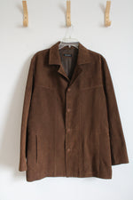 Cezani Brown Faux Suede Light Weight Jacket | XL