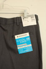 NEW Haggar Cool 18 Pro Gray Dress Pants | 38