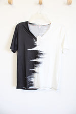 NEW Made With Heart Black White Tee | S