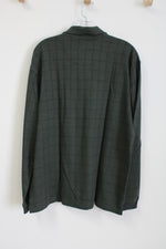 NEW Arrow Green Windowpaine Long Sleeved Shirt | L