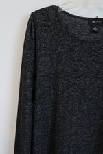 NEW AB Studio Dark Gray Heathered Long Sleeved Dress | M