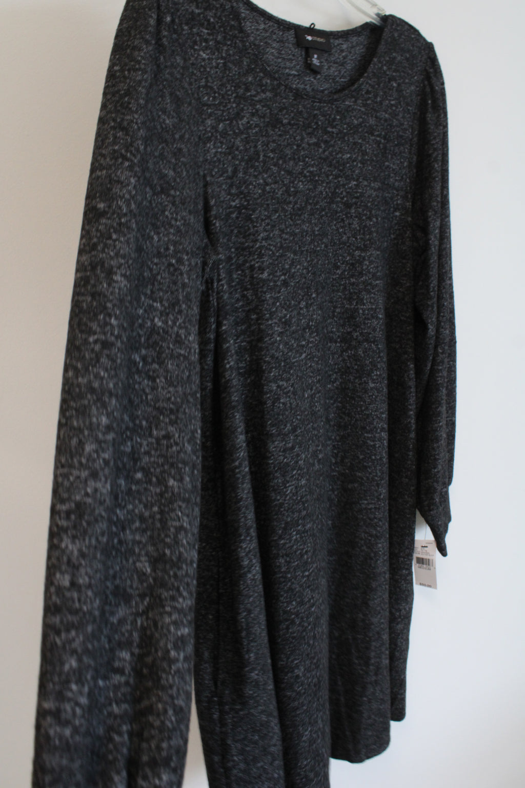 NEW AB Studio Dark Gray Heathered Long Sleeved Dress | M