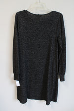 NEW AB Studio Dark Gray Heathered Long Sleeved Dress | M