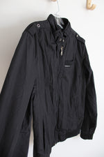 Members Only Black Full Zip Jacket | S