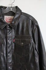 Levi's Brown Faux Leather Jacket | M