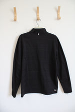 Fila Sport Black Quarter Zip Fleece Lined Athletic Sweatshirt | L