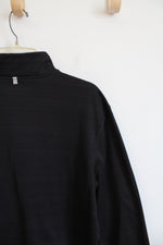 Fila Sport Black Quarter Zip Fleece Lined Athletic Sweatshirt | L