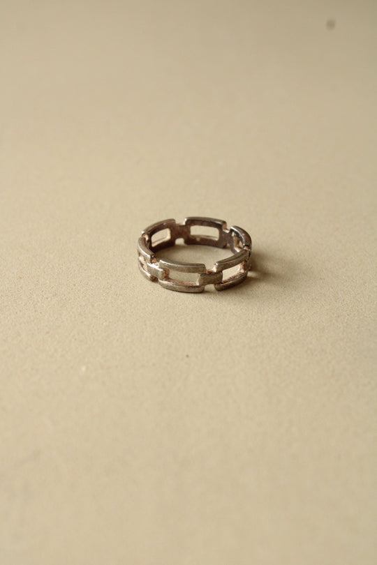 Sterling Silver Chain Link Ring | Size 7.5