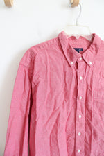 Gap Slim Fit Red Long Sleeved Button Down Cotton Shirt | XXL