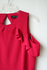 Ivanka Trump Cold Shoulder Red Fitted Dress | 8