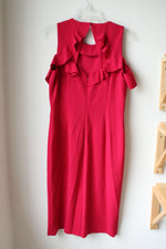 Ivanka Trump Cold Shoulder Red Fitted Dress | 8