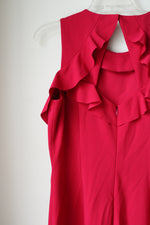 Ivanka Trump Cold Shoulder Red Fitted Dress | 8