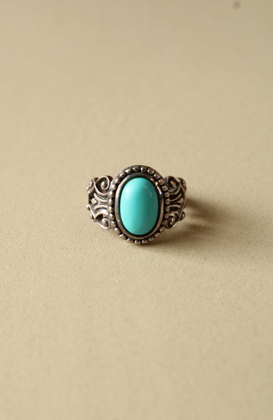 Avon Sterling Silver Turquoise Ring | Size 8