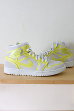 Nike Air Jordan 1 Mid LX Off White Opti Yellow Sneakers | Women's 10.5