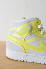 Nike Air Jordan 1 Mid LX Off White Opti Yellow Sneakers | Women's 10.5