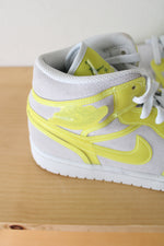 Nike Air Jordan 1 Mid LX Off White Opti Yellow Sneakers | Women's 10.5