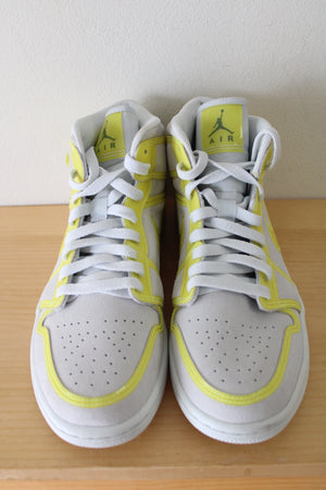 Nike Air Jordan 1 Mid LX Off White Opti Yellow Sneakers | Women's 10.5