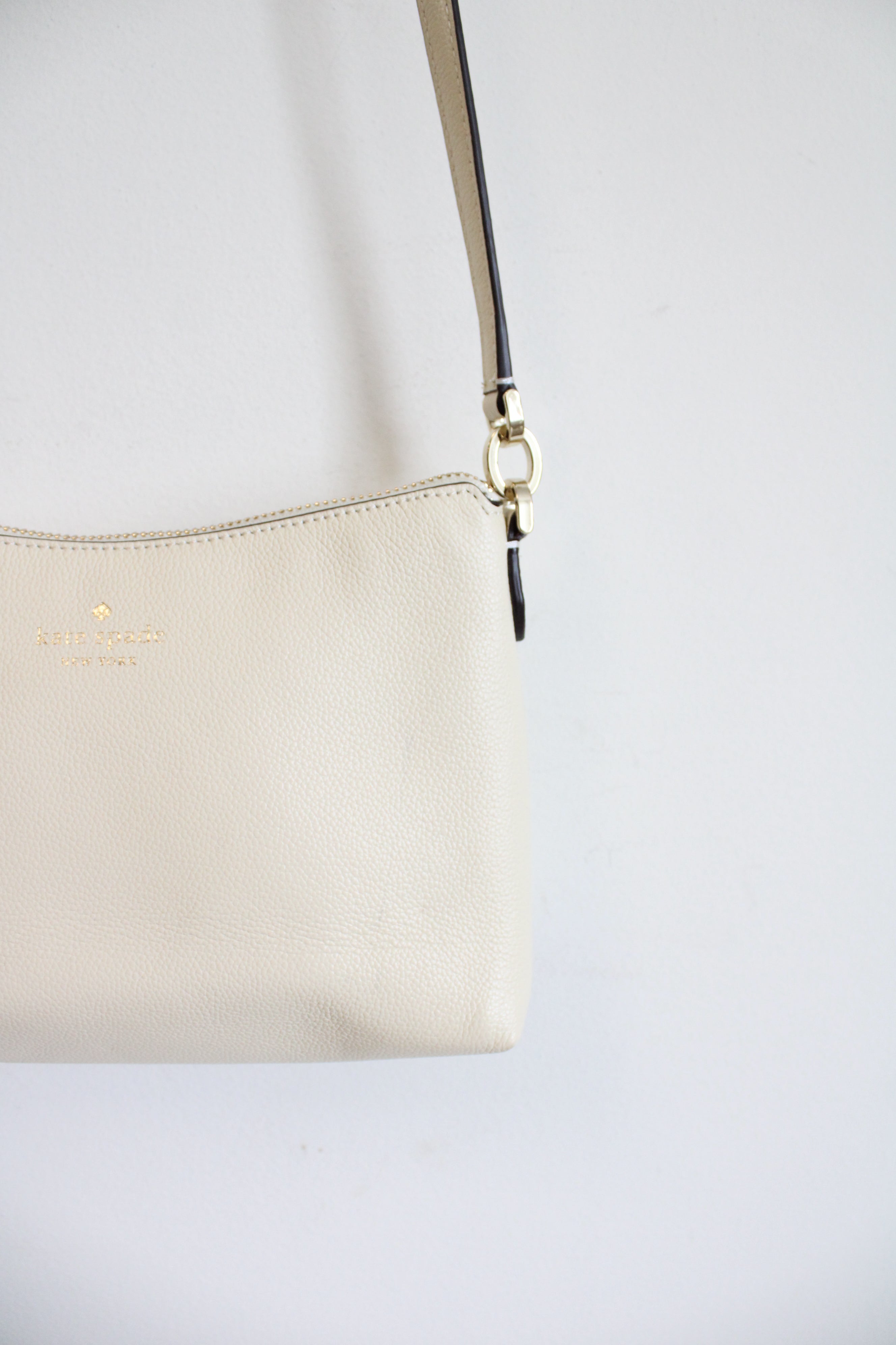 Kate Spade Bailey Pebble Leather Cream Crossbody Bag