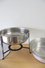 Vintage Mid Century Stainless Steel Chafing Pot