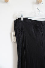 NEW Anthropologie Plus Black Satin Slip Skirt | 1X