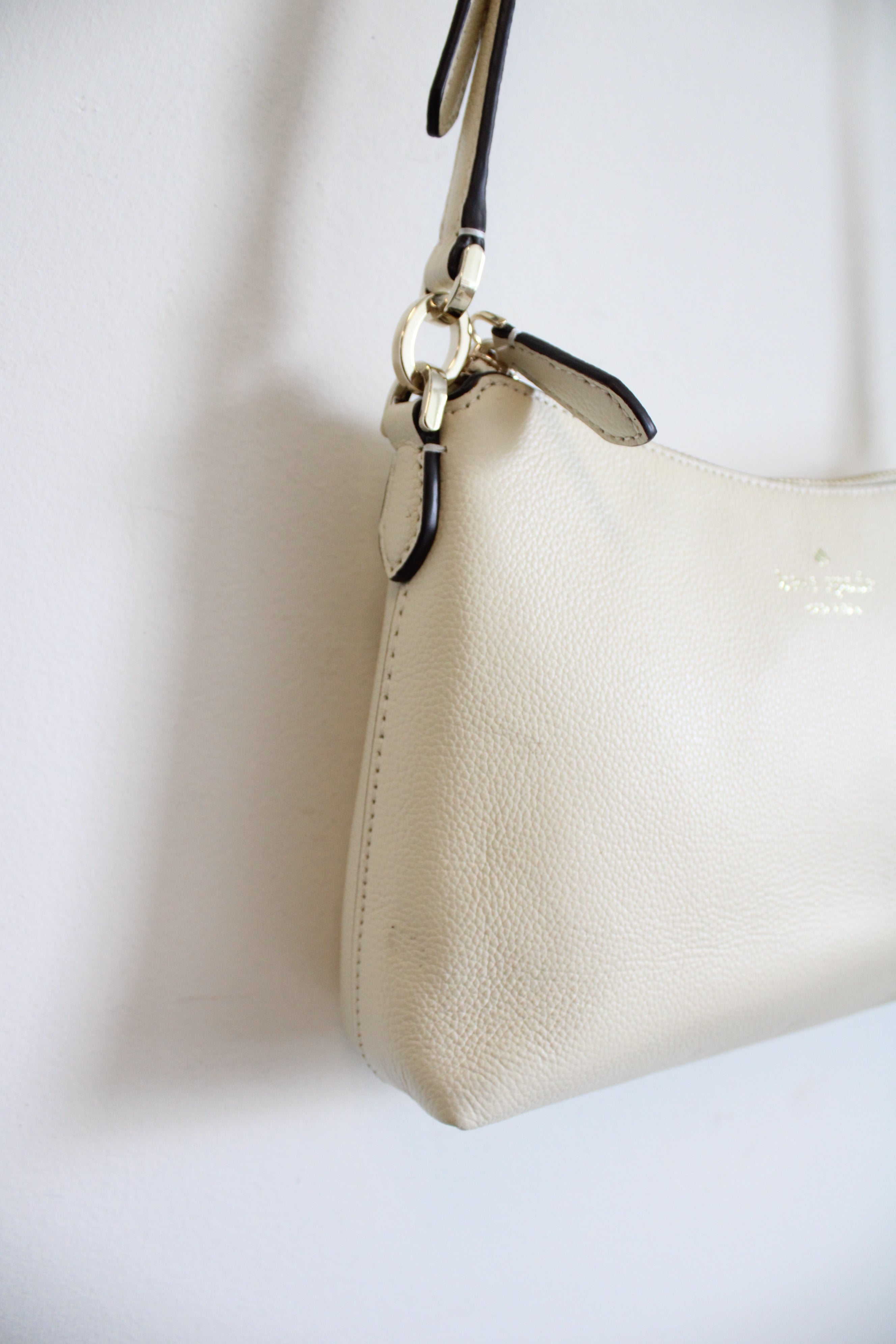 Kate Spade Bailey Pebble Leather Cream Crossbody Bag