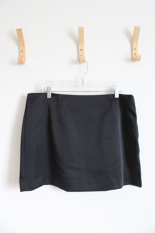 NEW A New Day Black Satin Mini Skirt | 16