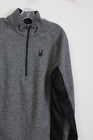 Spyder Gray Fleece Lined Pullover Jacket | L