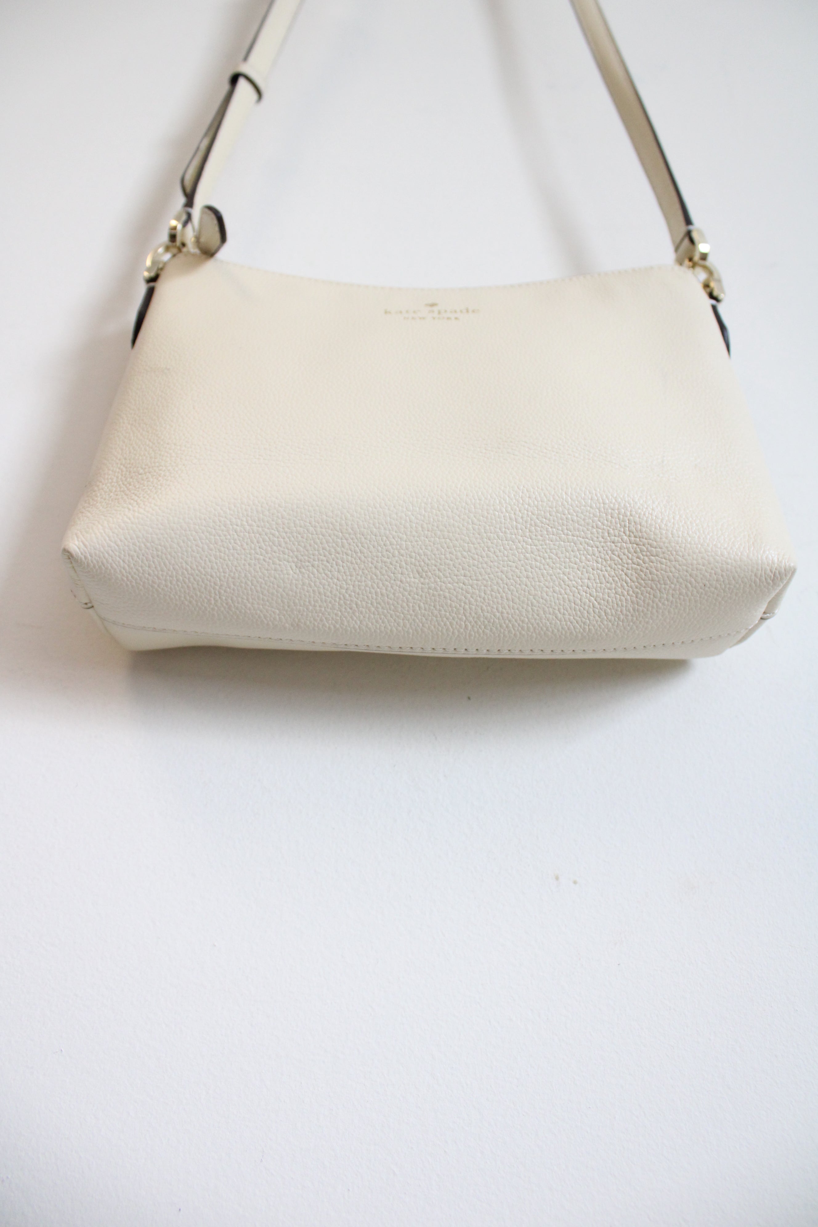 Kate Spade Bailey Pebble Leather Cream Crossbody Bag