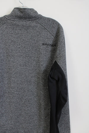 Spyder Gray Fleece Lined Pullover Jacket | L
