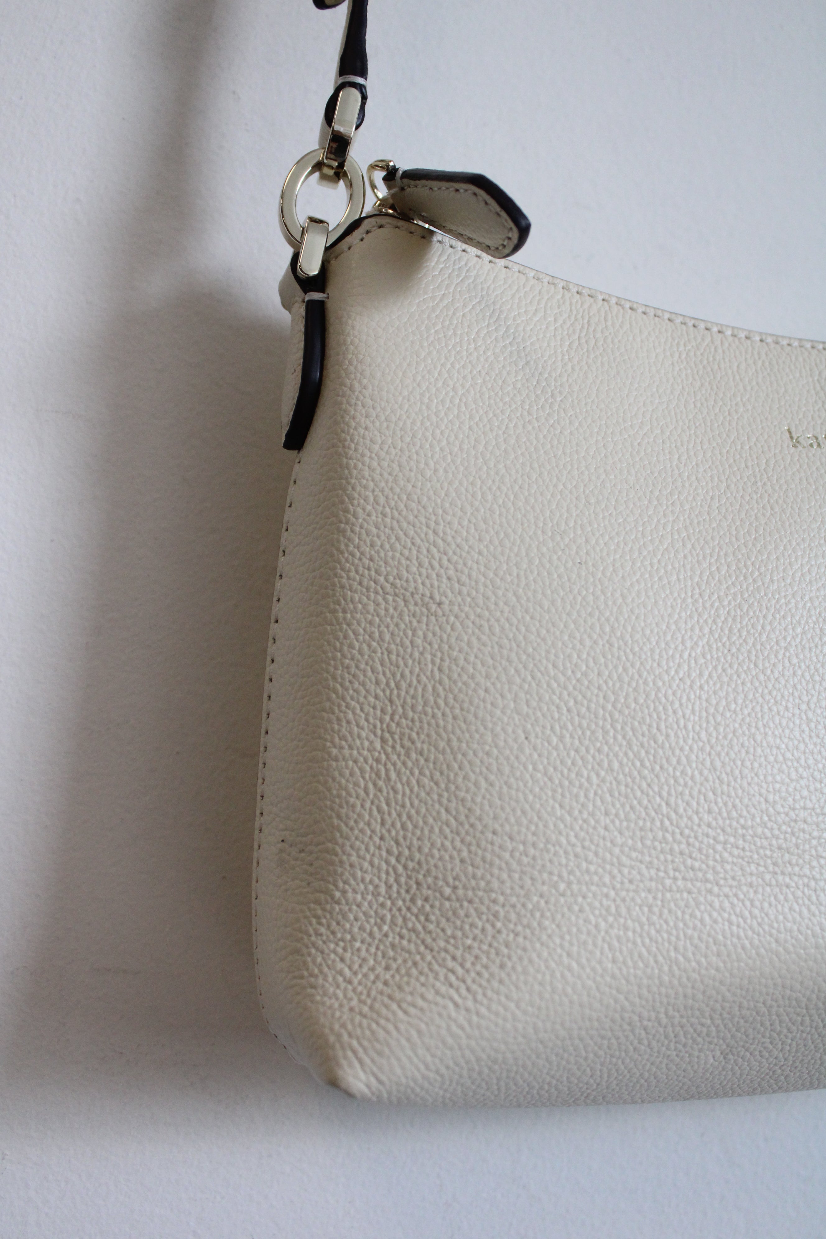 Kate Spade Bailey Pebble Leather Cream Crossbody Bag