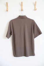New York & Co. Burgundy Paisley Blouse | M