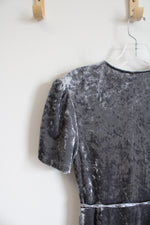 Xhilaration Gray Crushed Velvet Wrap Maxi Dress | S