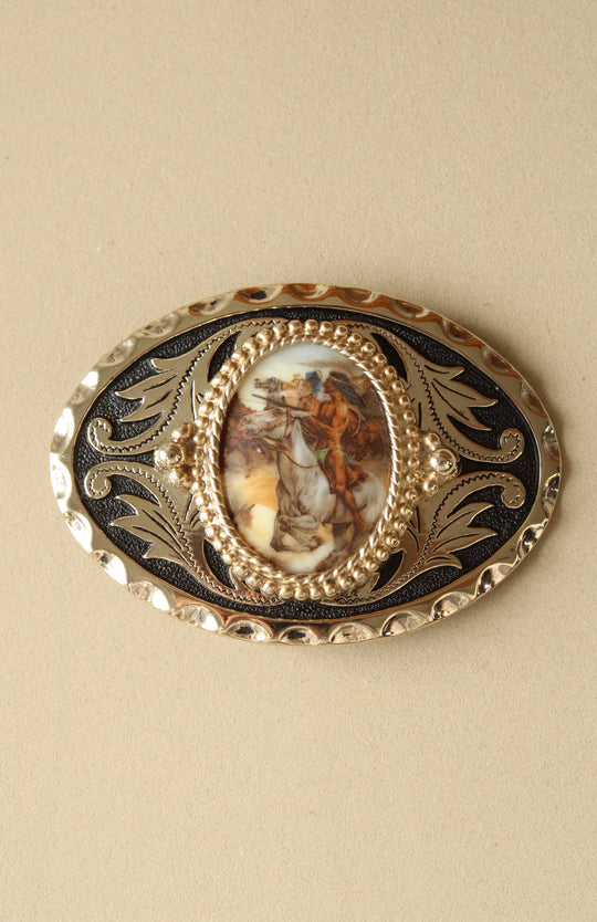 Native American Motif Belt Buckle
