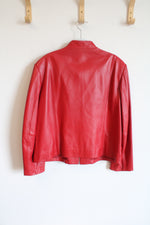 Pendleton Red Leather Jacket | L