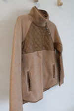 Abercrombie & Fitch Brown Teddy Sherpa Pullover Sweatshirt | S