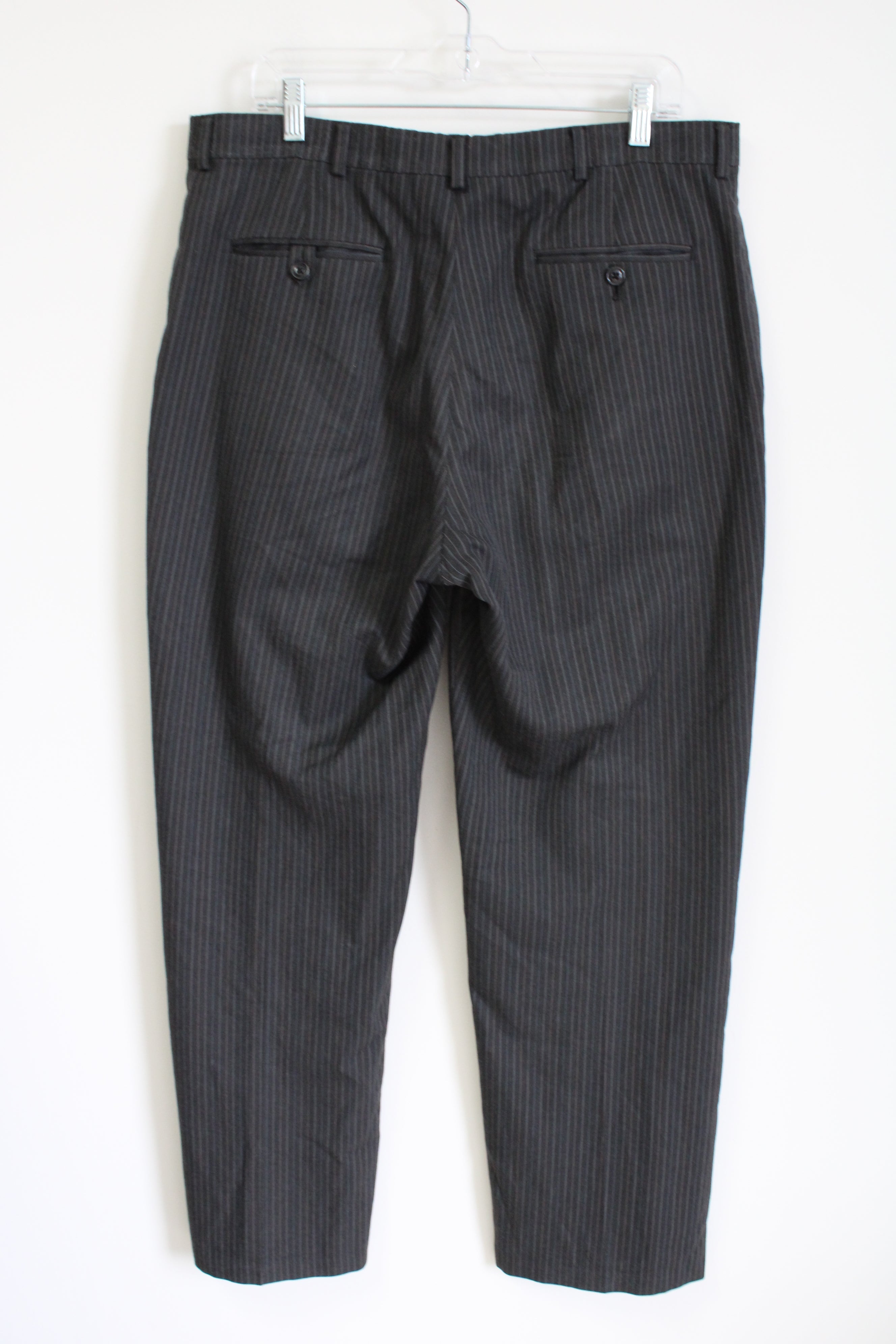 Haggar Gray Pinstriped Work Pants | 36X32