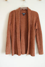 Lands' End Super Soft Rust Open Front Long Sleeve Cardigan | M