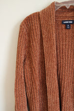Lands' End Super Soft Rust Open Front Long Sleeve Cardigan | M
