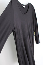 Terra & Sky Black Rayon Blend Long Sleeved Dress | 3X