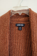 Lands' End Super Soft Rust Open Front Long Sleeve Cardigan | M