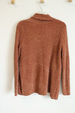 Lands' End Super Soft Rust Open Front Long Sleeve Cardigan | M