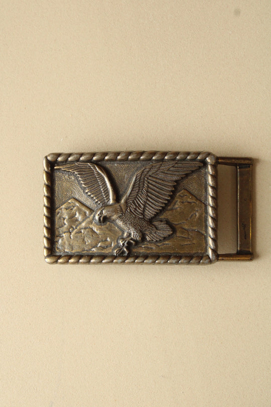 Vintage American Eagle Brass Belt Buckle