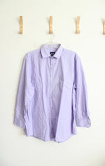 Basic Elements Purple Long Sleeved Button Down Shirt | XL