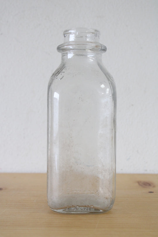 Graybills Dairy Clear Glass Pint Milk Jug
