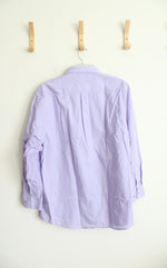Basic Elements Purple Long Sleeved Button Down Shirt | XL