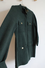 NEW Anne Klein Evergreen Zip Up Tunic Sweater | M