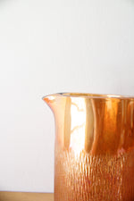 Jeannette Glass Marigold Tree Bark Carnival Glass Pitcher