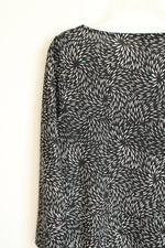 Talbots Black & White Print Top | S
