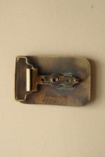 Ice Horse Drawn Carriage Vintage Brass Belt Buckle