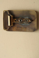 Ice Horse Drawn Carriage Vintage Brass Belt Buckle